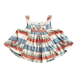 Free People Striped‎ Swing Cropped Tank Top Size X-Small